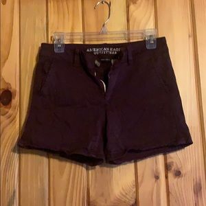 Maroon American Eagle shorts
